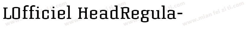 LOfficiel HeadRegula字体转换